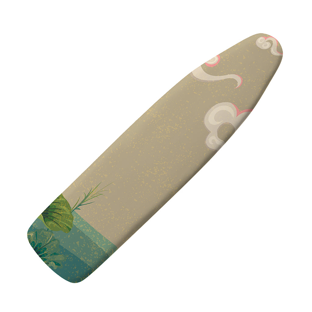 Japanese Cranes At Sunset Print Ironing Board Cover