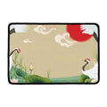 Japanese Cranes At Sunset Print Kitchen Mat