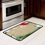 Japanese Cranes At Sunset Print Kitchen Mat