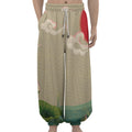 Japanese Cranes At Sunset Print Lantern Pants