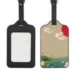 Japanese Cranes At Sunset Print Luggage Tag