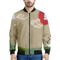 Japanese Cranes At Sunset Print Men's Bomber Jacket