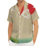 Japanese Cranes At Sunset Print Men's Deep V-Neck Shirt