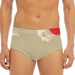 Japanese Cranes At Sunset Print Men's Triangle Swim Briefs