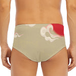Japanese Cranes At Sunset Print Men's Triangle Swim Briefs