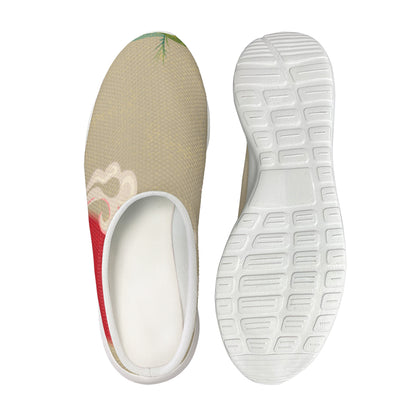 Japanese Cranes At Sunset Print Mesh Casual Shoes
