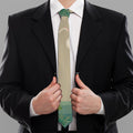 Japanese Cranes At Sunset Print Necktie