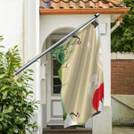 Japanese Cranes At Sunset Print Polyester Flag