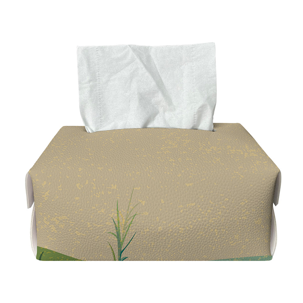 Japanese Cranes At Sunset Print Rectangle Tissue Box Cover