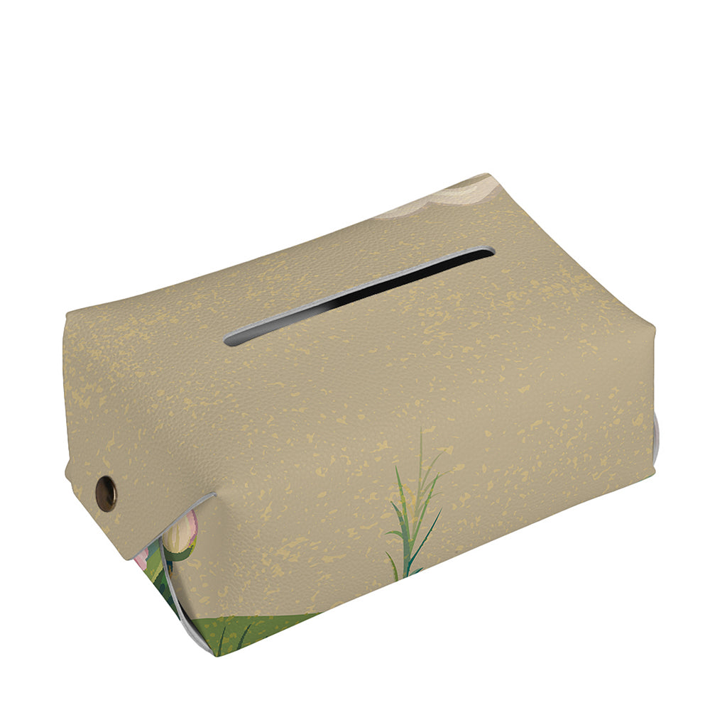 Japanese Cranes At Sunset Print Rectangle Tissue Box Cover
