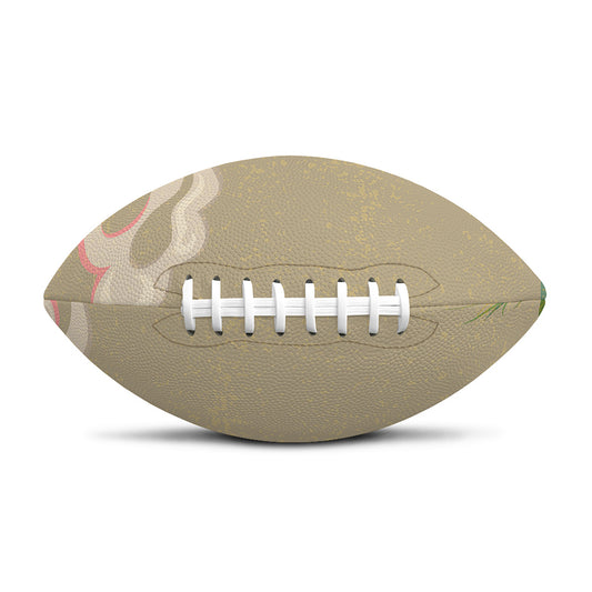 Japanese Cranes At Sunset Print Rugby Ball