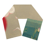 Japanese Cranes At Sunset Print Scarf