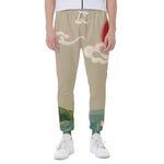 Japanese Cranes At Sunset Print Scuba Joggers