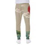 Japanese Cranes At Sunset Print Scuba Joggers