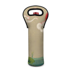 Japanese Cranes At Sunset Print Single Neoprene Wine Tote