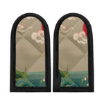 Japanese Cranes At Sunset Print Skillet Handle Cover