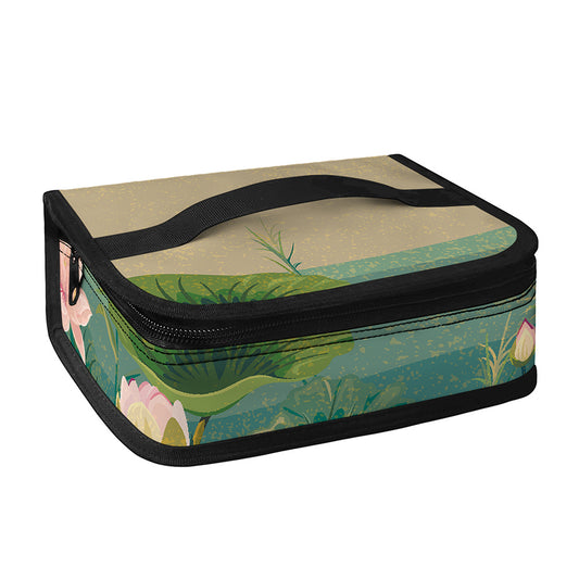 Japanese Cranes At Sunset Print Small Lunch Bag