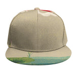 Japanese Cranes At Sunset Print Snapback Cap