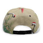 Japanese Cranes At Sunset Print Snapback Cap