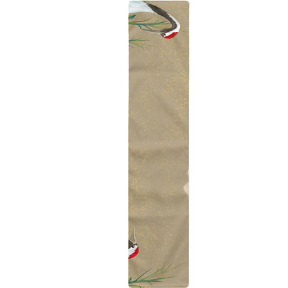 Japanese Cranes At Sunset Print Table Runner