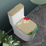Japanese Cranes At Sunset Print Toilet Lid And Tank Cover Set