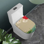 Japanese Cranes At Sunset Print Toilet Lid Cover