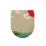 Japanese Cranes At Sunset Print Toilet Lid Cover
