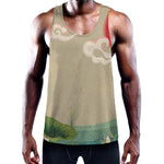 Japanese Cranes At Sunset Print Training Tank Top