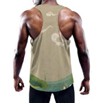 Japanese Cranes At Sunset Print Training Tank Top