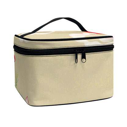 Japanese Cranes At Sunset Print Travel Makeup Bag