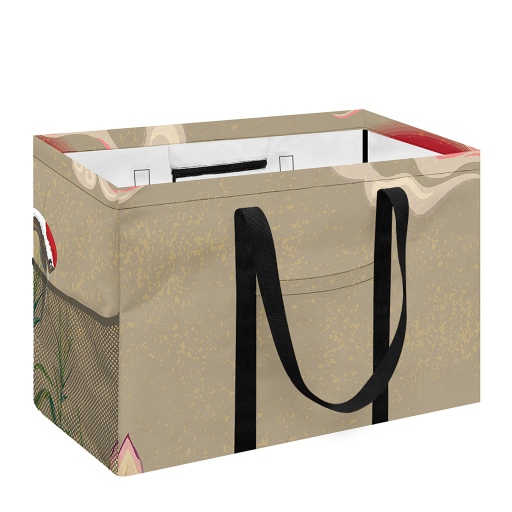 Japanese Cranes At Sunset Print Utility Tote Bag