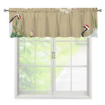 Japanese Cranes At Sunset Print Window Valance