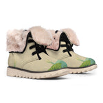 Japanese Cranes At Sunset Print Winter Boots