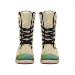 Japanese Cranes At Sunset Print Winter Boots