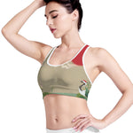 Japanese Cranes At Sunset Print Women's Sports Bra