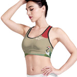 Japanese Cranes At Sunset Print Women's Sports Bra