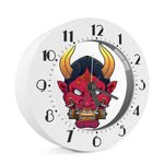Japanese Demon Mask Print Alarm Clock