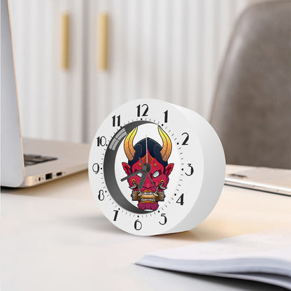 Japanese Demon Mask Print Alarm Clock
