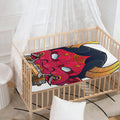 Japanese Demon Mask Print Baby Crib Sheet