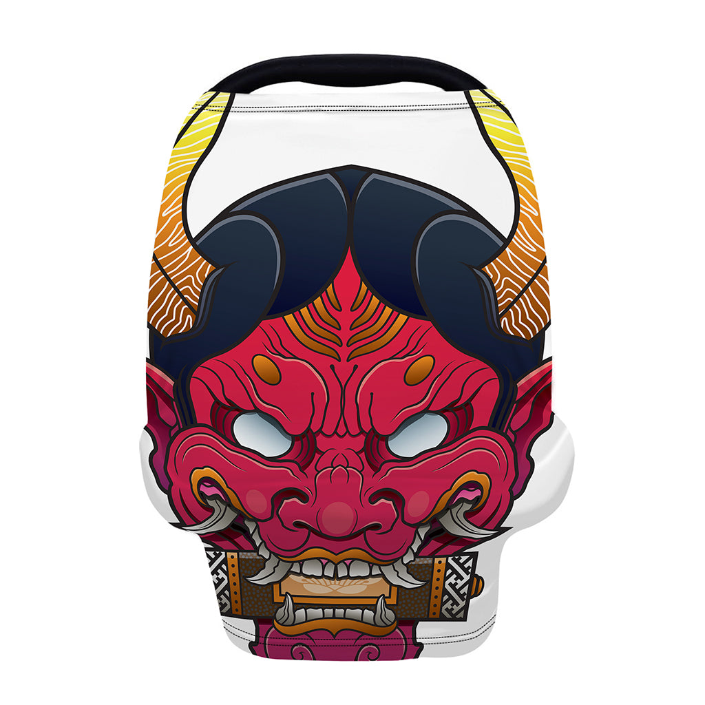 Japanese Demon Mask Print Baby Seat Cover