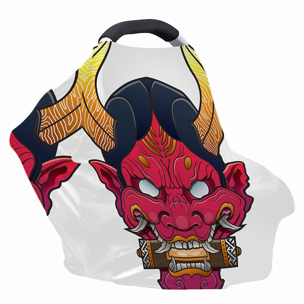 Japanese Demon Mask Print Baby Seat Cover