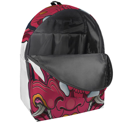 Japanese Demon Mask Print Backpack
