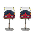 Japanese Demon Mask Print Bar Stool Covers