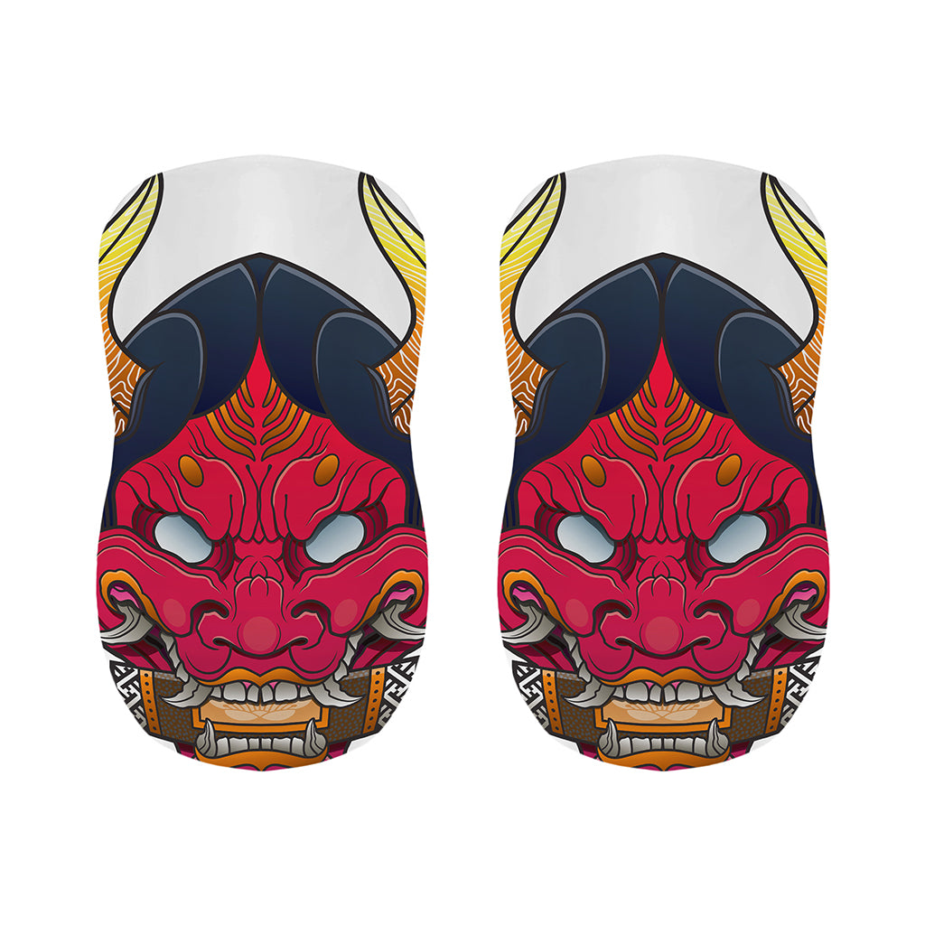 Japanese Demon Mask Print Bar Stool Covers