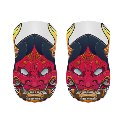 Japanese Demon Mask Print Bar Stool Covers