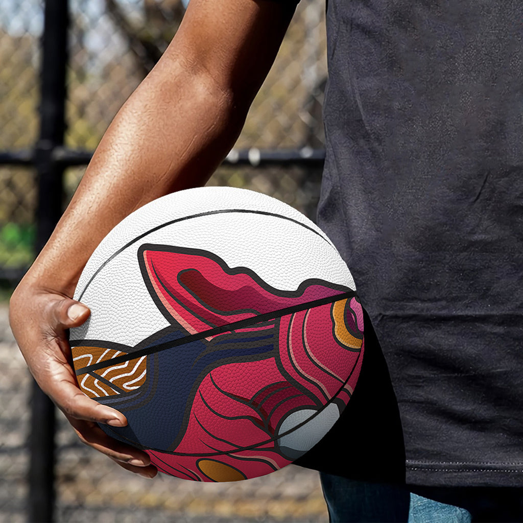Japanese Demon Mask Print Basketball