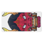 Japanese Demon Mask Print Beach Towel
