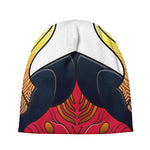 Japanese Demon Mask Print Beanie