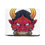 Japanese Demon Mask Print Bifold Wallet