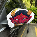 Japanese Demon Mask Print Car Side Mirror Covers